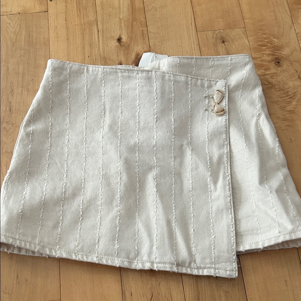 Seed Heritage Cream Textured Skirt